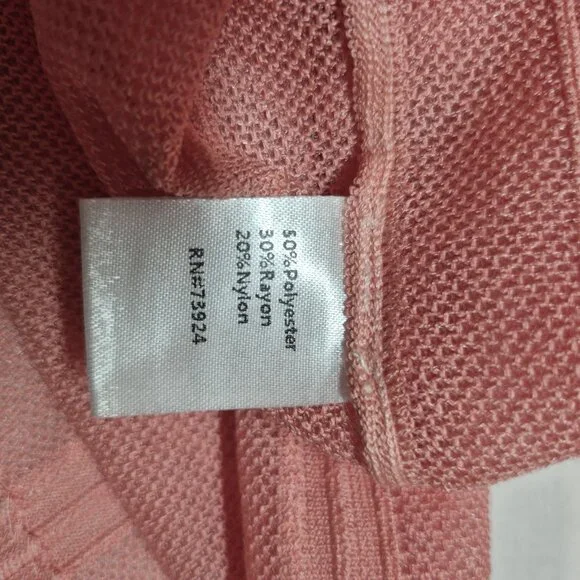 Ming Wang Women's Size S Dolman Sleeve Knit Tunic Orange Burst Tonal Stripes (63 - Picture 10 of 11